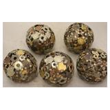 Pomeroy Novell set of 5 Metal Decor Balls