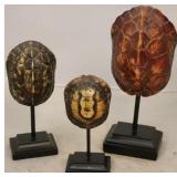 Sterling set of 3 Turtle Shells