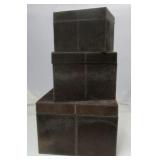 Dimond Home set of 3 nested Faux storage boxes