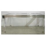 Modern History silver & acrylic coffee table