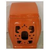 Abroad orange maze garden stool