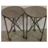 Metal round stands by Butler Specialty