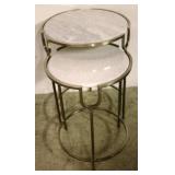 Abroad Minerva marble nesting tables