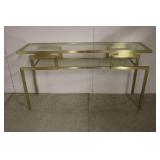 Modern History glass top sofa table