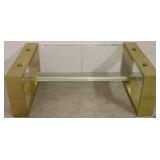 Acrylic and brass table by Modern History