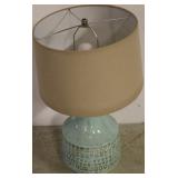 Turquoise Crackle Table Lamp
