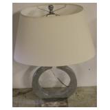 Polish Nickel Deco table lamp by Dimond lighting