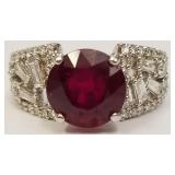 18K Ruby and Diamond ring sz 6.5