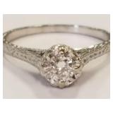 14K Gold .30 RBC Diamond Ring SZ 7