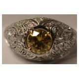 Platinum 1.18 carat Orange Yellow Diamond sz 7.5