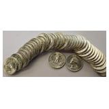 ROLL OF 1964-D BU QUARTERS