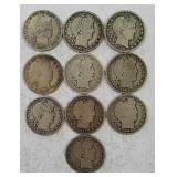 BARBER HALF DOLLARS