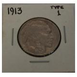 1913 Type 1 Buffalo Nickel