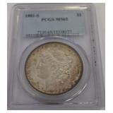 1881S Morgan Dollar NGC Graded MS65