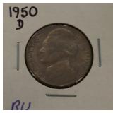 1950D UNC Jefferson Nickel