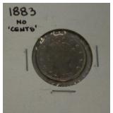 1883 V Nickel (NO Cents)