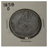 1858O S.L. Half Dollar
