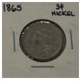 1865 High Grade 3 Cent Nickel