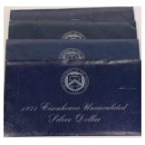 4 Ike Silver Dollar Set