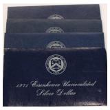 4 Ike Silver Dollar Set