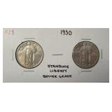 1929-30 Standing Liberty Better Grade coins