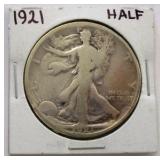 1921P Walking Half Dollar