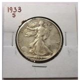 1933S Walking Half Dollar