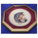 Hummel "Umbrella Boy" Frame Collector Plate 1981
