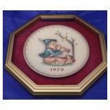 Hummel "Singing Lesson" Framed Collector Plate