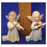 2pc Vintage Hubbel Angel Candle Holders