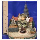 Hummel Figure & Stand "Around the Town/Halt"