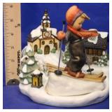 Hummel Figure & Stand "Skier/Home for Holidays"
