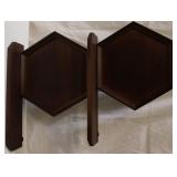 Pair of wood hanging Plate Holders