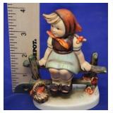 Hummel Figure "Girl on Fence" - AS IS BEEN REGLUED