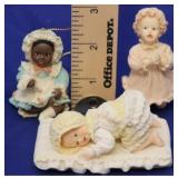 3pc Artist signed Baby Figures
