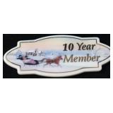 P Buckley Moss 10 Year Member Pin