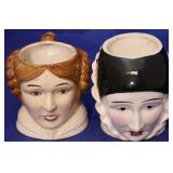 Lot of 2 Woven Toby Mugs