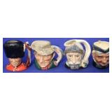 4pc Royal Doulton Toby Mugs