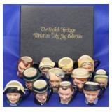 12pc Miniature Royal Doulton toby Mugs