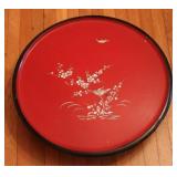 Oriental Inlaid Shell Serving Stand