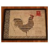 Framed Rooster Print