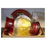 Tray Lot of Assorted Glass Items