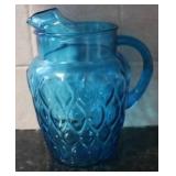Blue Glass Pitcher