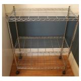 Wire Rack Rolling Shelf