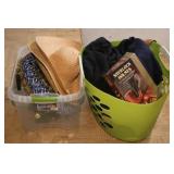 Tote of Basket & Assorted Items
