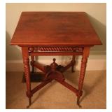 Carved Spindle Leg Table