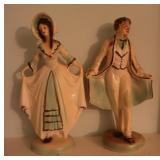 Pair of Antique Chalkware Figurines