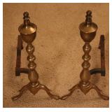 Pair of Brass Andirons