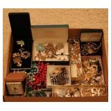 Tray Lot of Assorted Costume Jewelry