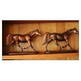 Pair of Mid-Century Art Pottery Horses - as is